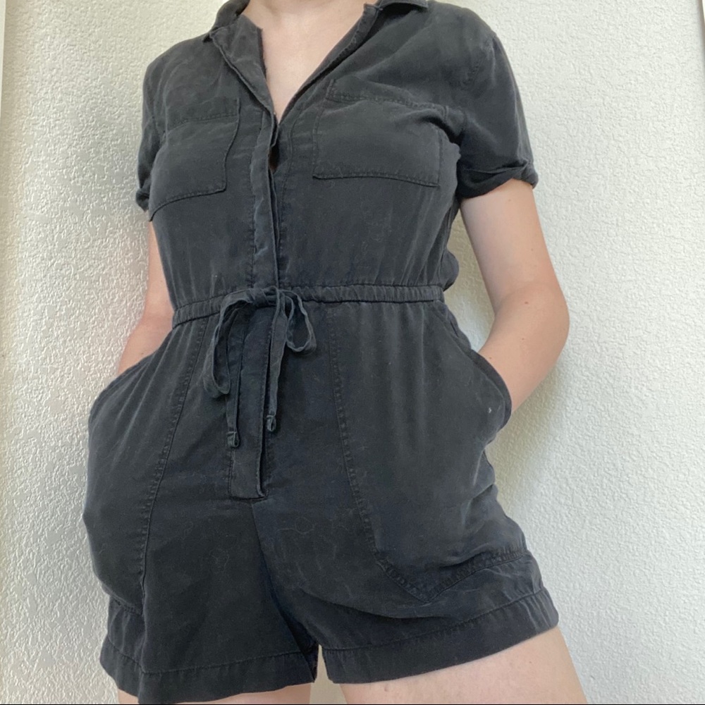 Abercombie & Fitch Black Utility Romper